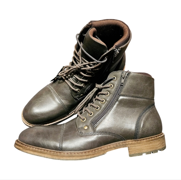 NWT Rye By Hawker Rye Combat Boot Dark Grey Men 10.5 - Picture 3 of 13